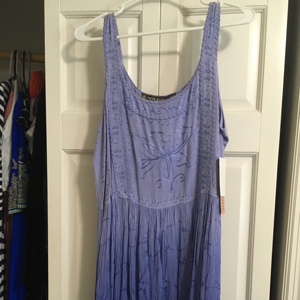 Hombre blue flowy dress